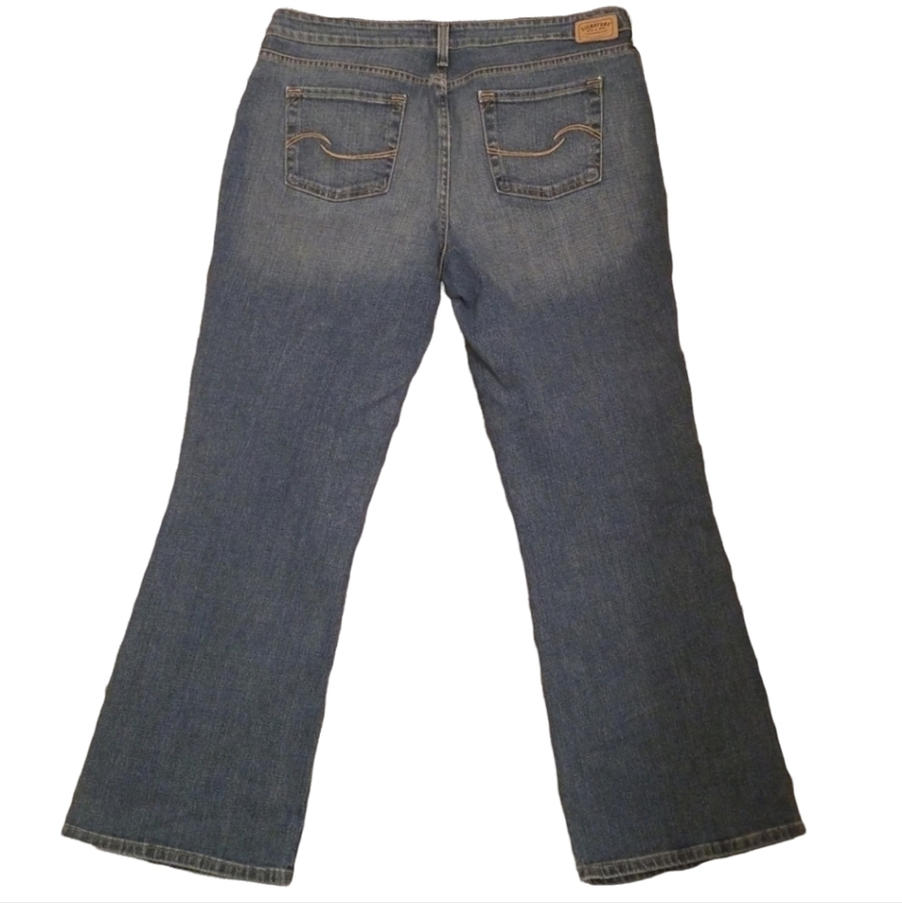 LEVI'S SIGNATURE Bootcut Jeans Plus 14 Short Waist 38 Inseam 28 Medium Wash - Picture 3 of 10